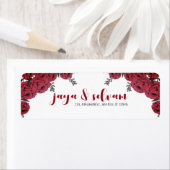 Red Rose Bloemen Huwelijksthema Etiket (Insitu)