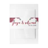 Red Rose Bloemen Huwelijksthema Uitnodigingen Wikkel (Voorkant Voorbeeld)