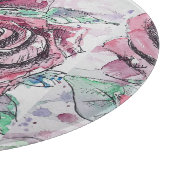 Red Rose Bloemen Vrouwen Glas Snijplank (Hoek)