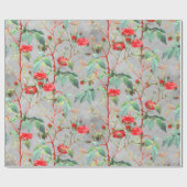 Red Rose Bloementuin  Cadeaupapier (Vlak)