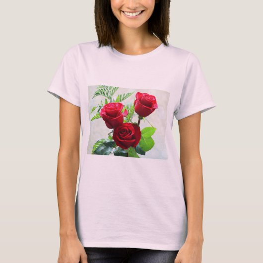 Red Rose Bloom T-shirt (Voorkant)