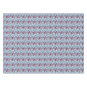 Red Rose Blue White Blossom Tafelkleed (Voorkant (Horizontaal))