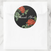 Red Rose Botanical dank u Ronde Sticker (Tas)