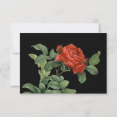  Red Rose Botanische bruiloft RSVP Kaartje (Achterkant)