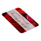 Red Rose Bouquet Personal Wedding Magneet (Rechterzijde)