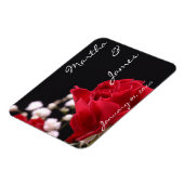 Red Rose Bouquet Personal Wedding Magneet (Linkerzijde)