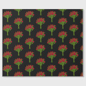 Red Rose Bouquet Wrapping Paper Cadeaupapier (Vlak)