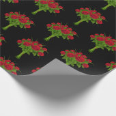 Red Rose Bouquet Wrapping Paper Cadeaupapier (Hoek)