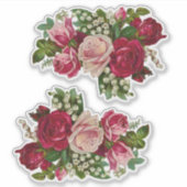  Red Rose Bouquets Sticker (Voorkant)