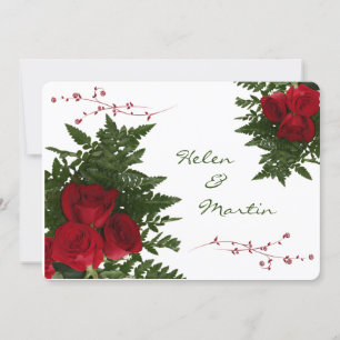 Red Rose Bouquets-uitnodiging Kaart