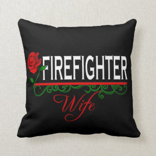 Red Rose brandweervrouw decor pillow Kussen