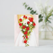 Red Rose Bridal Bouquet Briefkaart (Staand voorkant)