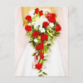 Red Rose Bridal Bouquet Briefkaart (Voorkant)