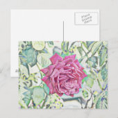 Red Rose Briefkaart (Voorkant / Achterkant)