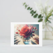 Red Rose, Briefkaart (Staand voorkant)