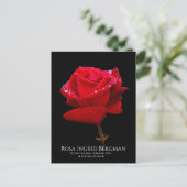 Red Rose Briefkaart (Staand voorkant)