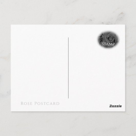 Red Rose Briefkaart (Achterkant)