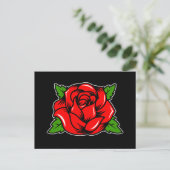 Red Rose Briefkaart (Staand voorkant)