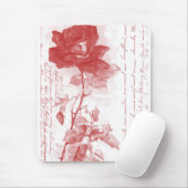 Red Rose Briefkaart Design Muismat (Met muis)