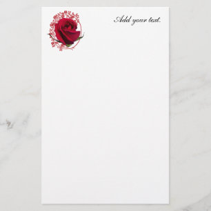 Red Rose Briefpapier
