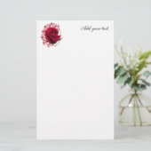 Red Rose Briefpapier (Staand voorkant)