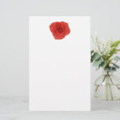 Red Rose Briefpapier (Staand voorkant)