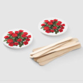 Red Rose bruids boeket gepersonaliseerde fans Handwaaier (Niet-gemonteerd)