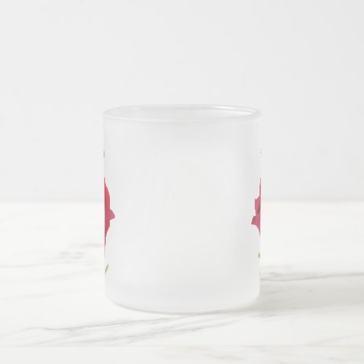 Red Rose Bruidsmeisje naam cadeau Mok (Center)