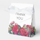 Red Rose bruiloft dank u Bedankdoosjes (Voorkant Zijde)