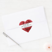 Red Rose bruiloft dank u bruid bruidegom Hart Sticker (Envelop)