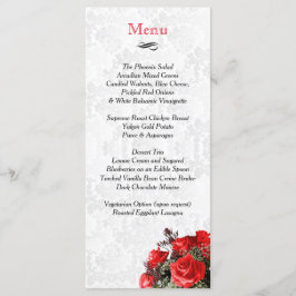 Red Rose bruiloft - Menu