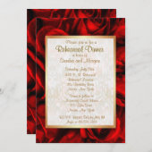 Red Rose bruiloft repetitie diner Kaart (Voorkant / Achterkant)