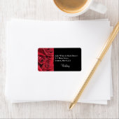 Red Rose Bruiloft Retouradres Label (Insitu)