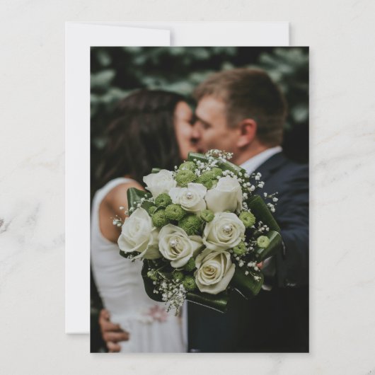  Red Rose bruiloft uitnodiging | elegant (Achterkant)