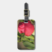 Red Rose Bud Bagagelabel (Voorkant verticaal)