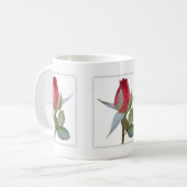 Red Rose Bud Panels Koffiemok (Voorkant links)