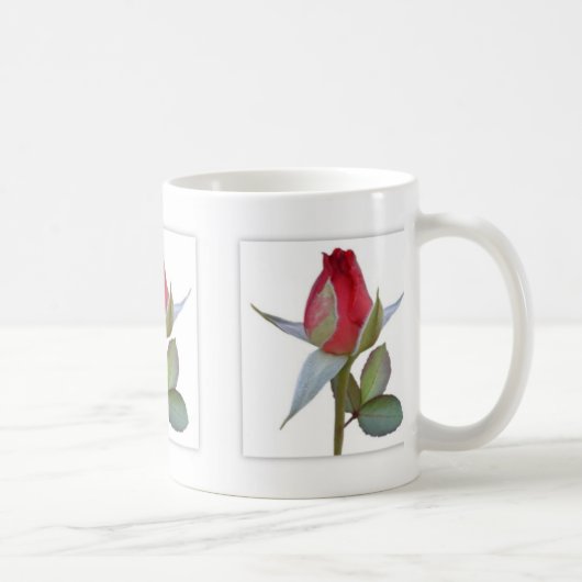 Red Rose Bud Panels Koffiemok (Rechts)