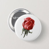 Red Rose Bud Ronde Button 5,7 Cm (Voorkant /achterkant)