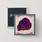 Red Rose Button (Voorkant /achterkant)