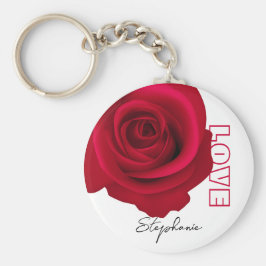Red Rose | Cadeaucode voor Valentijnsdag op aangep Sleutelhanger
