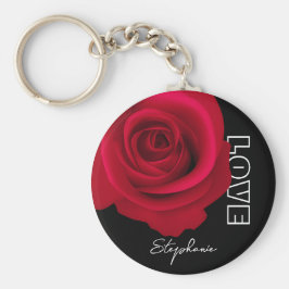 Red Rose | Cadeaucode voor Valentijnsdag op aangep Sleutelhanger