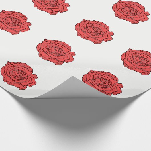 Red Rose Cadeaupapier (Hoek)
