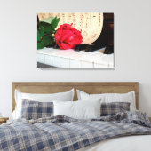 Red Rose Canvas Afdruk (Insitu (Slaapkamer))