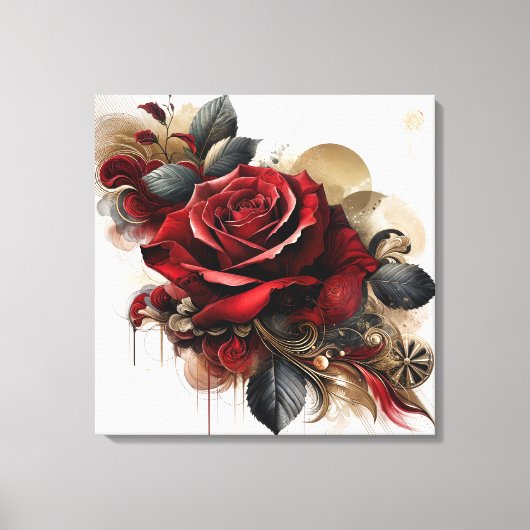 Red Rose Canvas Afdruk (Voorkant)