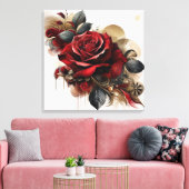 Red Rose Canvas Afdruk (Insitu (Woonkamer))