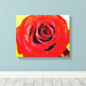 Red Rose Canvas Afdruk (Insitu (Houten vloer))