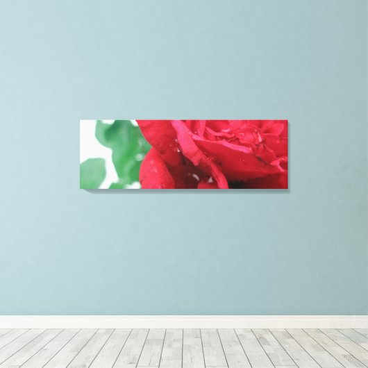 Red Rose Canvas Afdruk (Insitu (Houten vloer))