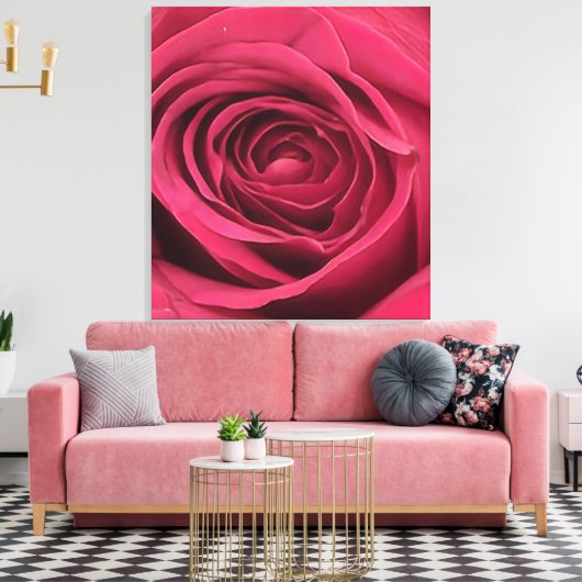 Red Rose Canvas Afdruk (Insitu (Woonkamer))