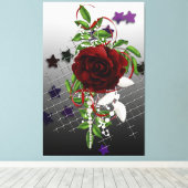 Red Rose Canvas Afdruk (Insitu (Houten vloer))