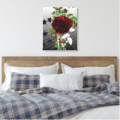 Red Rose Canvas Afdruk (Insitu (Slaapkamer))